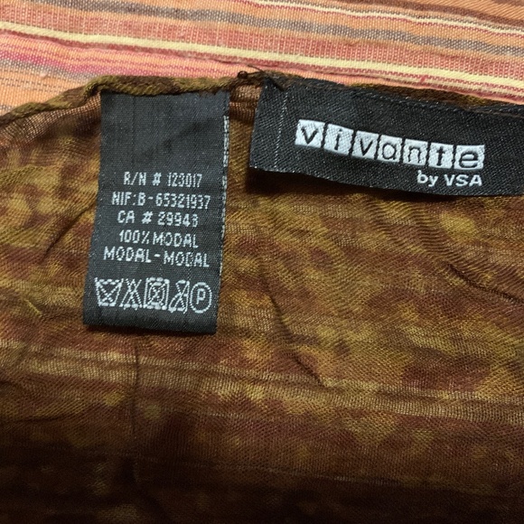 tissue weight brown/red/gold scarf - Picture 11 of 12